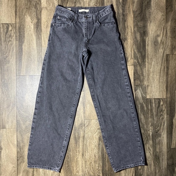 Levi's Denim - Levi's Premium Big E Baggy Dad Jeans Women's Size 24 Boot Barn Black Denim